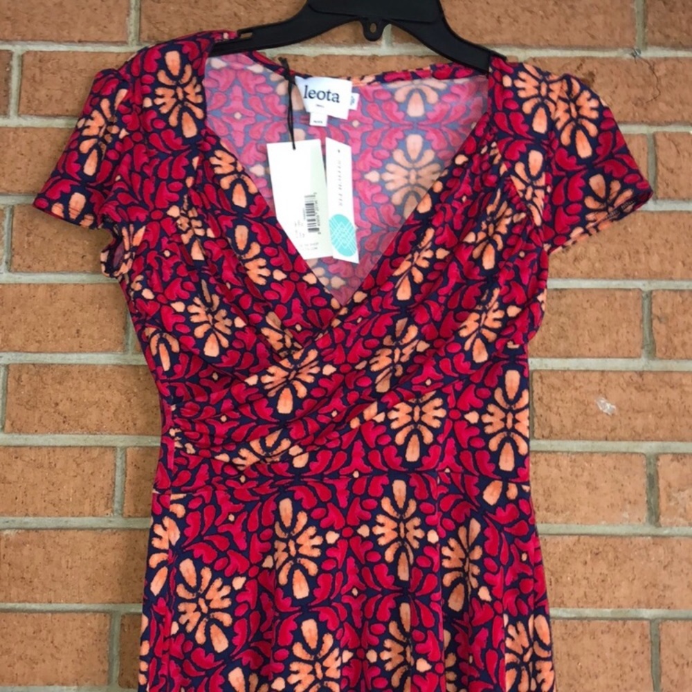 🎈NWT LEOTA🎈LULA PETITE TERAZZO JERSEY DRESS🎈 - Picture 4 of 9